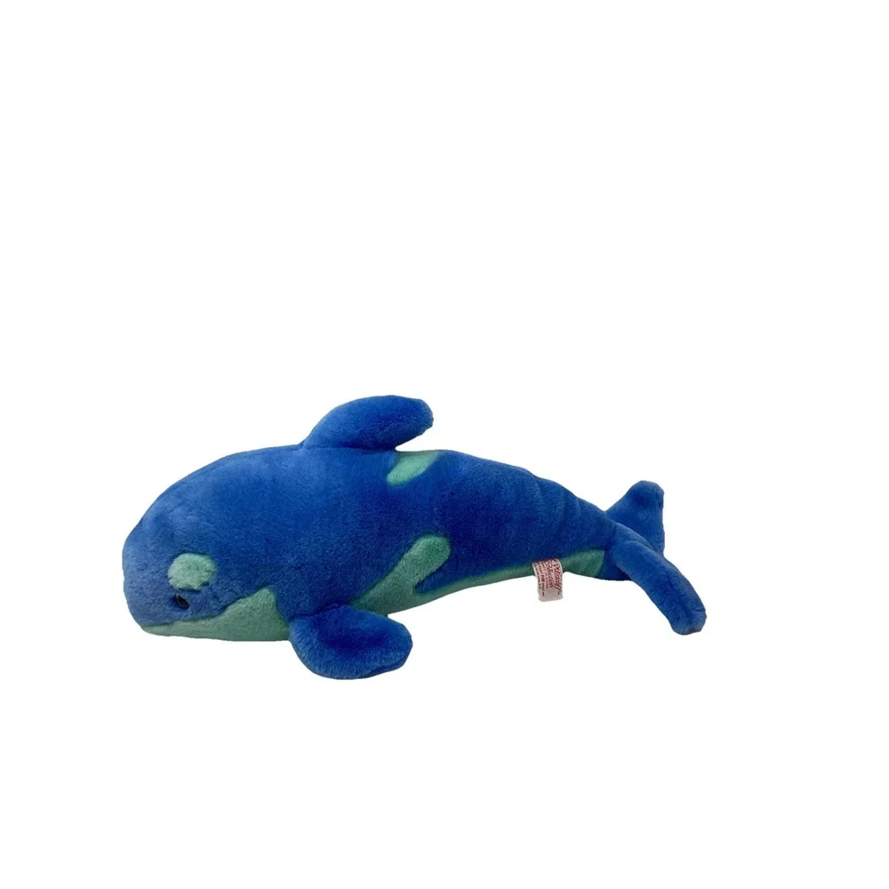 Vintage The Westcliff Collection Blue Green Plush Stuffed Animal Dolphin 19